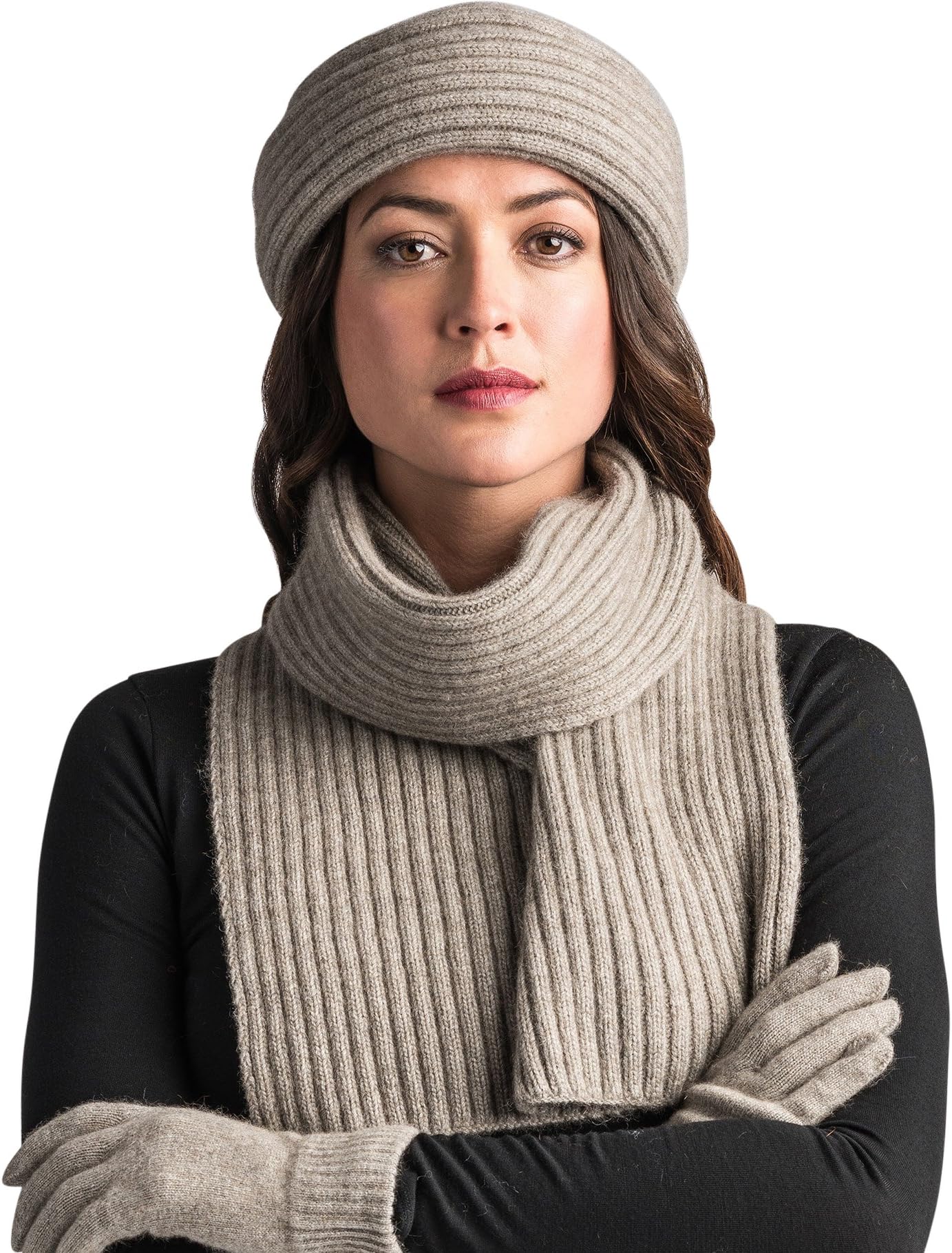 Merinomink, Rib Scarf, Merino Possum Blend, Stone