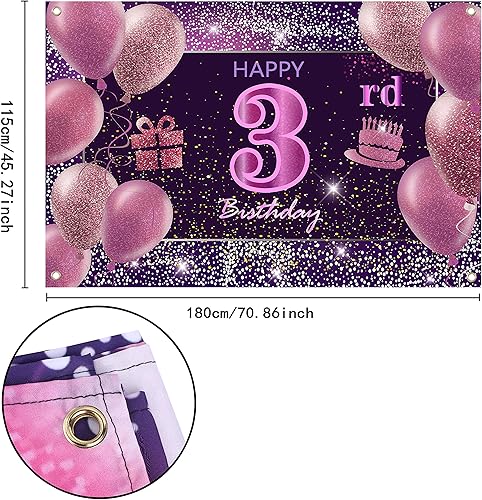 Vista 113 de IMISI Decoraciones de cumpleaños número 19 para niñas, pancarta rosa de feliz cumpleaños para telón de fondo de fiesta