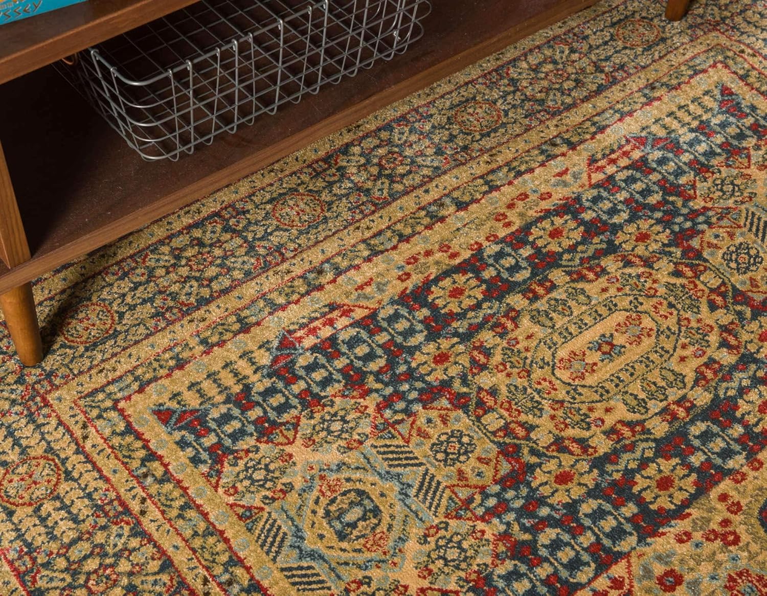 Unique Loom Palace Collection Area Rug (3' 3" x 5' 3" Rectangle, Blue/ Red)