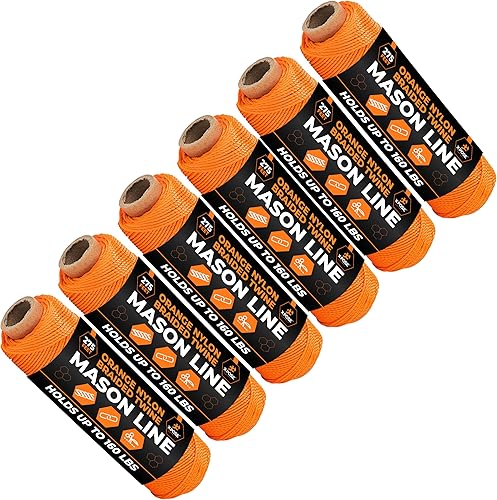 Miniatura 9 de Xpose Safety Green Mason Line String - Cuerda de nailon trenzado #18 - Línea de construcción duradera de 275 pies para herramientas de mampostería