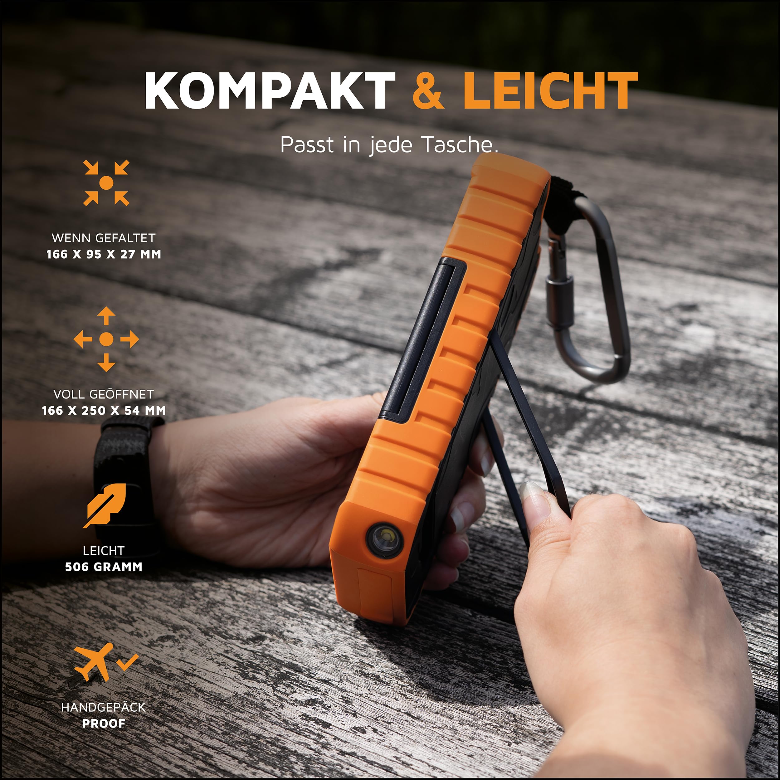 Xtorm Rugged Solar Powerbank 10.000 Black, Orange Neu