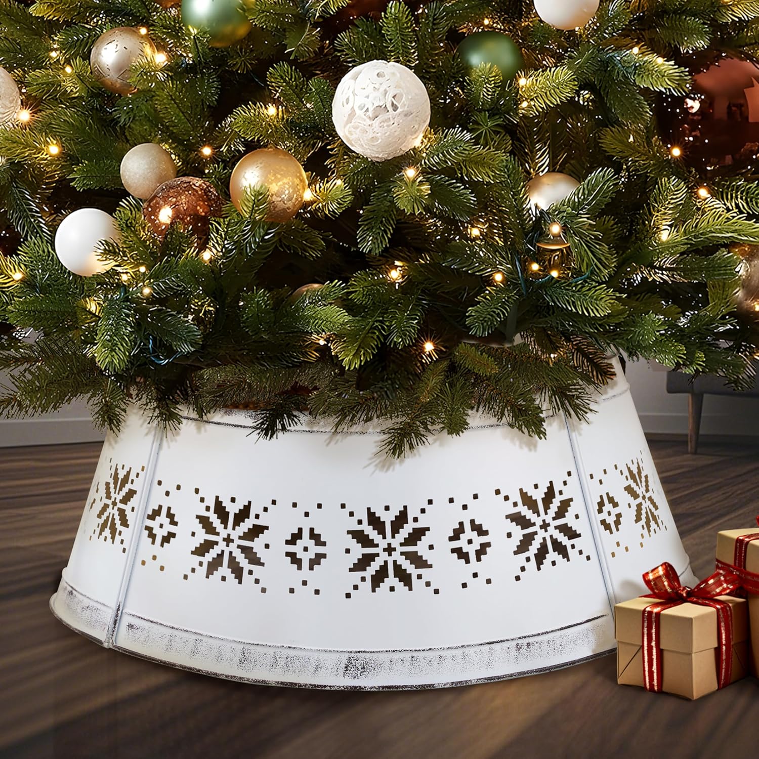 Christmas Tree Collar and Skirt Set 23" Festive Holiday Decor with