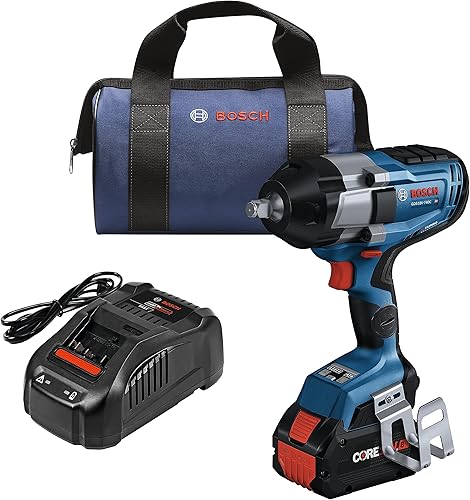 BOSCH GDS18V-740CB14 PROFACTOR™ Kit de llaves de impacto conectadas de 1/2 pulgada de 18 V con anillo de fricción y (1) batería de alta potencia