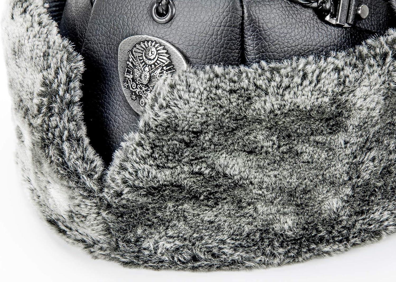ihvan online Turkish Ottoman Bork Hat, Ertugrul Faux Leather Fur Winter Cap