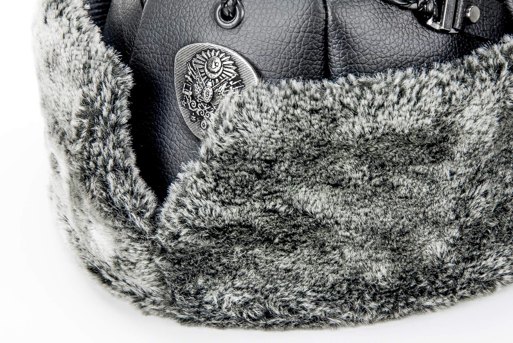 Miss Tesettür Turkish Ottoman Bork Hat, Ertugrul Faux Leather Fur Winter Cap