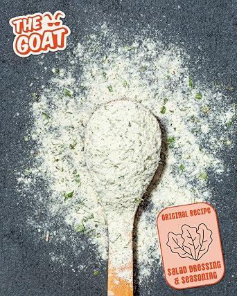 The GOAT Ranch Dressing Seasoning Mix 200g Jar - Tangy Powdered Salad Spice and Flavour Blend with Buttermilk Infusion, Herb Fusion, Ideal for Dips, Veggies, Chicken, Fries, Marinades