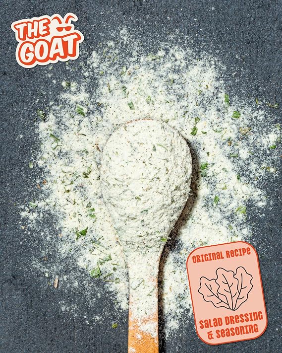 The GOAT Ranch Dressing Seasoning Mix 200g Jar - Tangy Powdered Salad Spice and Flavour Blend with Buttermilk Infusion, Herb Fusion, Ideal for Dips, Veggies, Chicken, Fries, Marinades