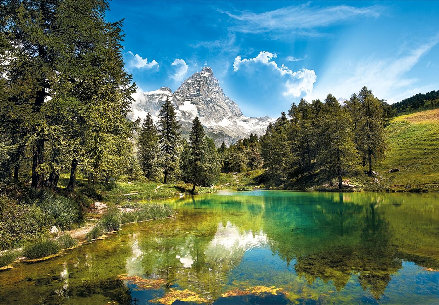 Clementoni Jigsaw Puzzle Collection - Blue Lake 1500 Pieces - Poster Included, Puzzle for Adults 14-99 Years, Gift for Men/Women, Italian Landscape, Made in Italy, 31720
