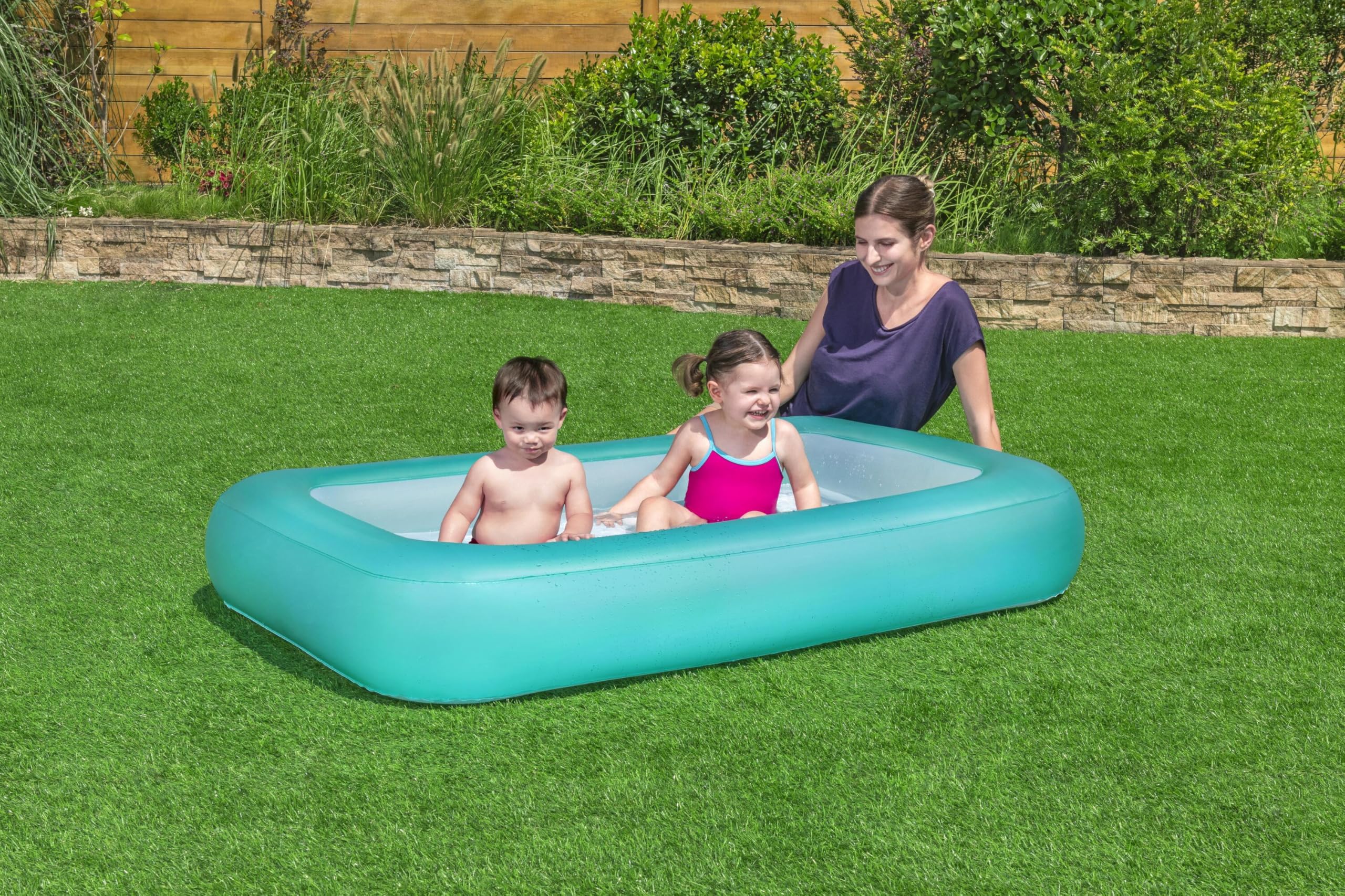 BESTWAY 51115 - Piscina Hinchable Infantil Aquababes 165x104x25 cm