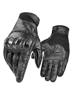 INBIKE Motorcycle Gloves Genuine Leather Powersports Motorbike Gloves Black XX-Large