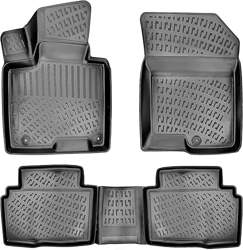 RizLiner Alfombrillas de goma 3D para Hyundai Tucson Hybrid 2022-2026 (sin modelos híbridos o de gasolina) para automóvil, ajuste personalizado,