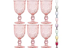 Yungala Pink Water Goblets: Elevate Your Gatherings with Vintage Charm
