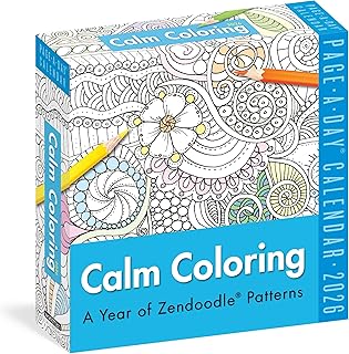 Calm Coloring Page-A-Day® Calendar 2026: A Year of Zendoodle® Patterns