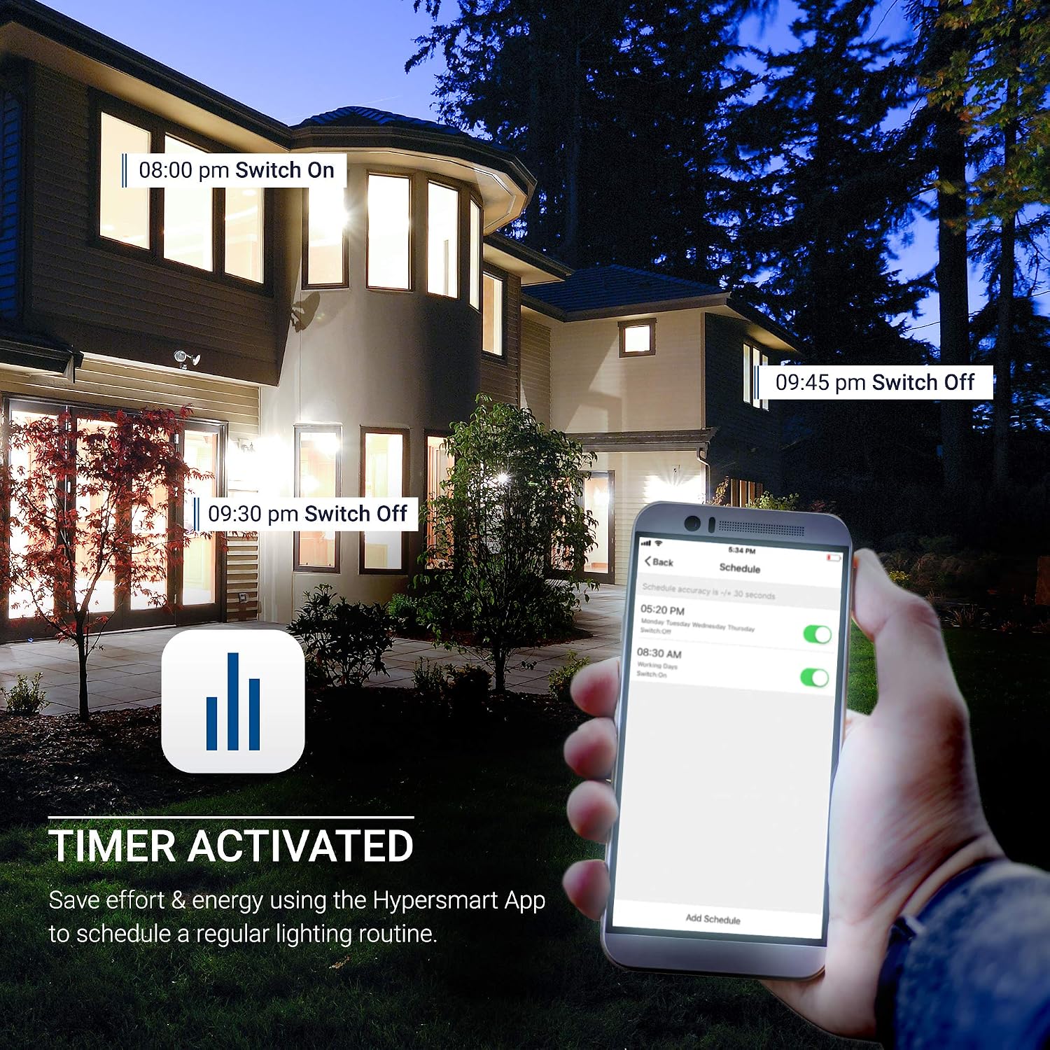 Hyperikon Smart LED Light Bulbs, Work with Alexa RGB, No Hub, WiFi 2.4GHz, 7W=60W, Dimmable, Color Changing, Google Home Assistant Compatible, 2 Pack