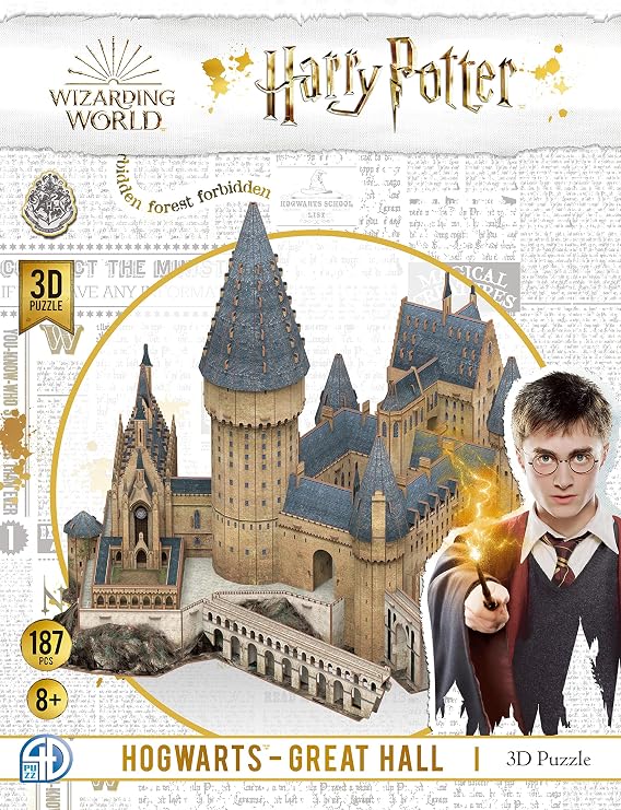 4D Cityscape Harry Potter Great Hall Paper 3D Puzzle Standard, Multicolored