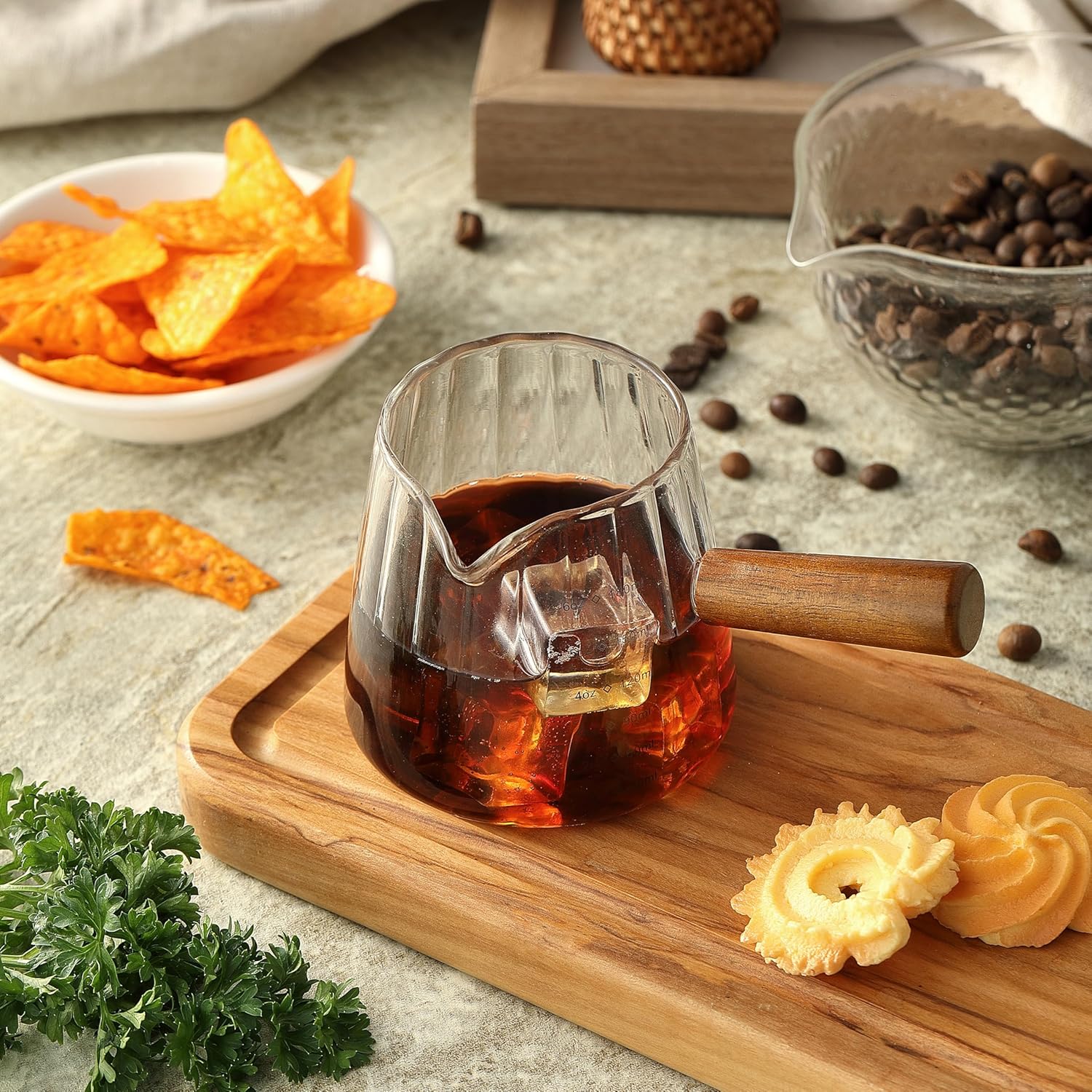 6OZ Espresso Cups, JINLIFA Glass Espresso Shot Measuring Cup with V-Shaped Mouth, Markings in both oz& ml - Image 7