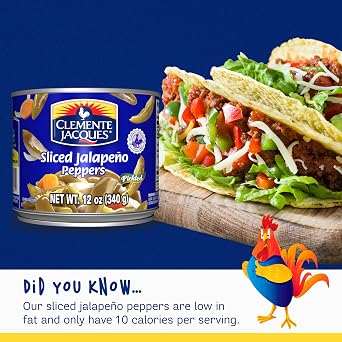 Clemente Jacques Sliced Jalapeno Peppers, 12 oz (Pack of 12)