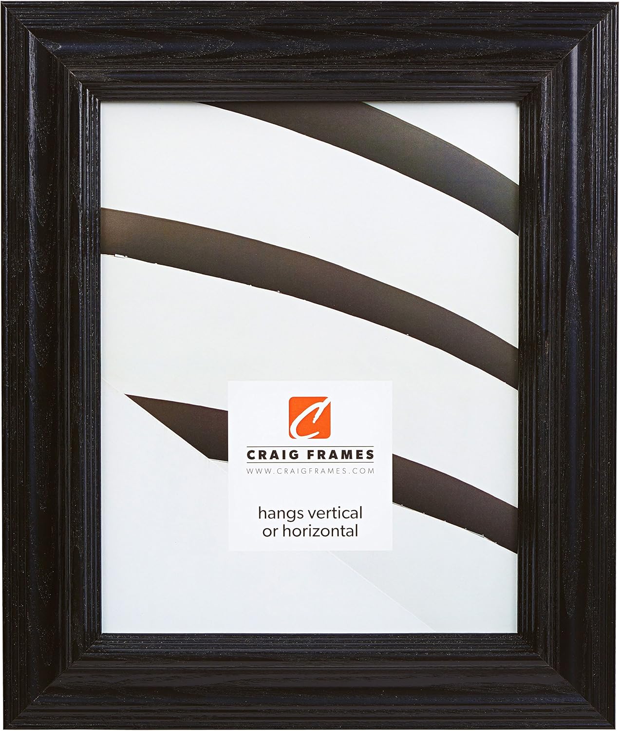 Craig Frames 262ASH138 11 by 14-Inch Picture Frame, Wood Grain Finish, 1.825-Inch Wide, Brown