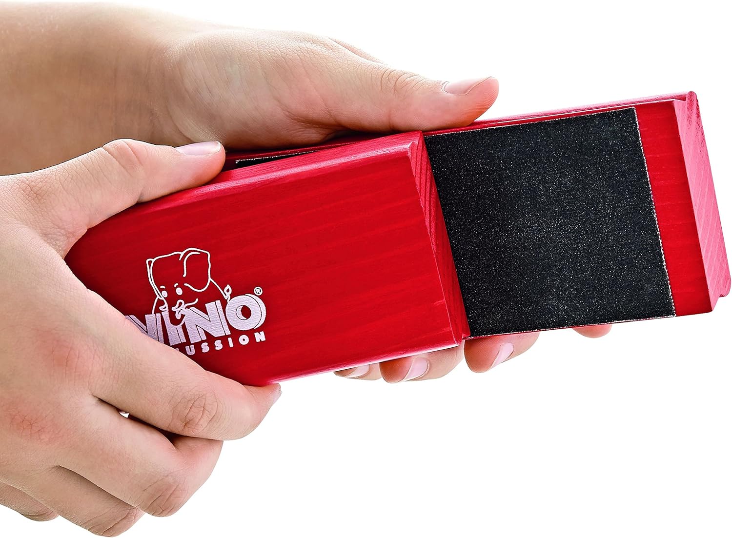 Nino Percussion NINO940R Wood Sand Block Pair, Red