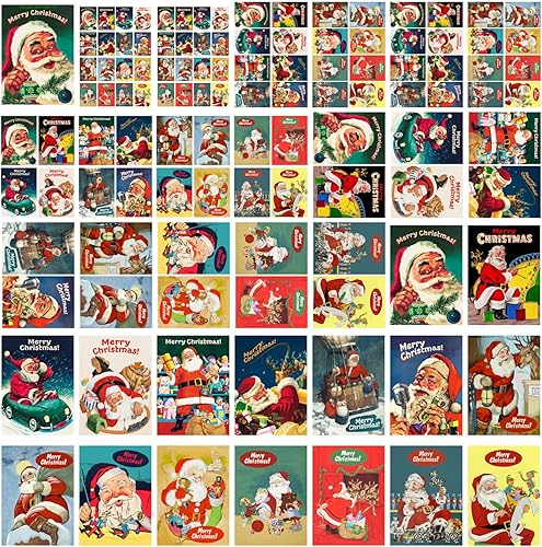 Vista 20 de Decoupage - Paquete de papel (35 hojas de 6 x 8 pulgadas), adorables sombreros esponjosos de gatos i Stanta con regalos y decoraciones navideñas