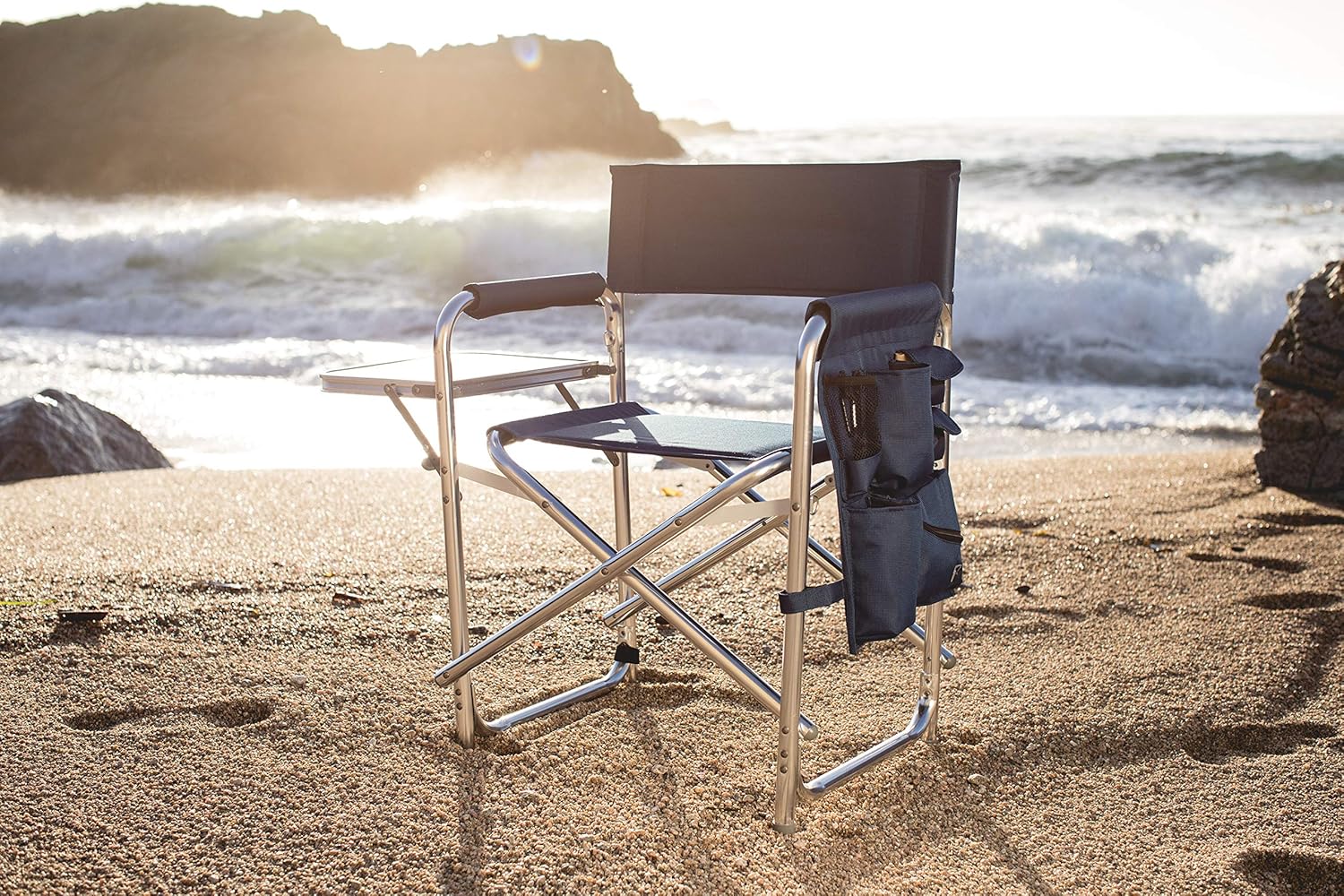 PICNIC TIME NFL Dallas Cowboys Sports Chair with Side Table, Beach Chair, Camp Chair for Adults, (Navy Blue) : Sports & Outdoors