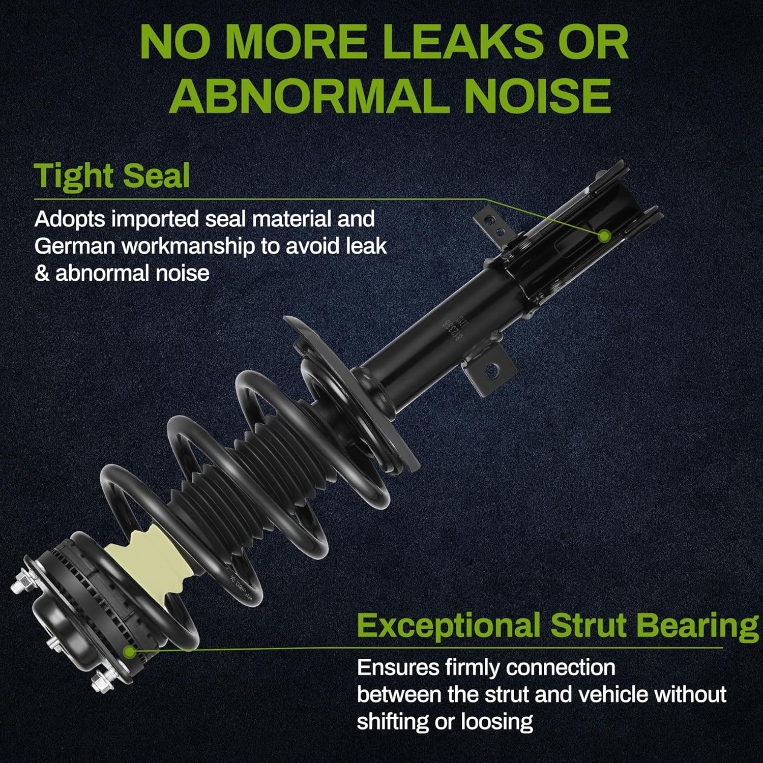 AUTOSAVER88 Front Pair Complete Struts Shocks Assembly Compatible with 2009-2019 Journey V6