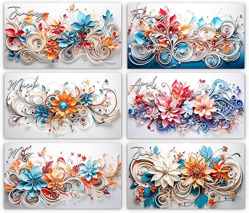 Miniatura 3 de Calendario de pared 2026 con gracia floral - Elegante floración con vacaciones (clásico de plegado medio, grande de 11 x 17 pulgadas)