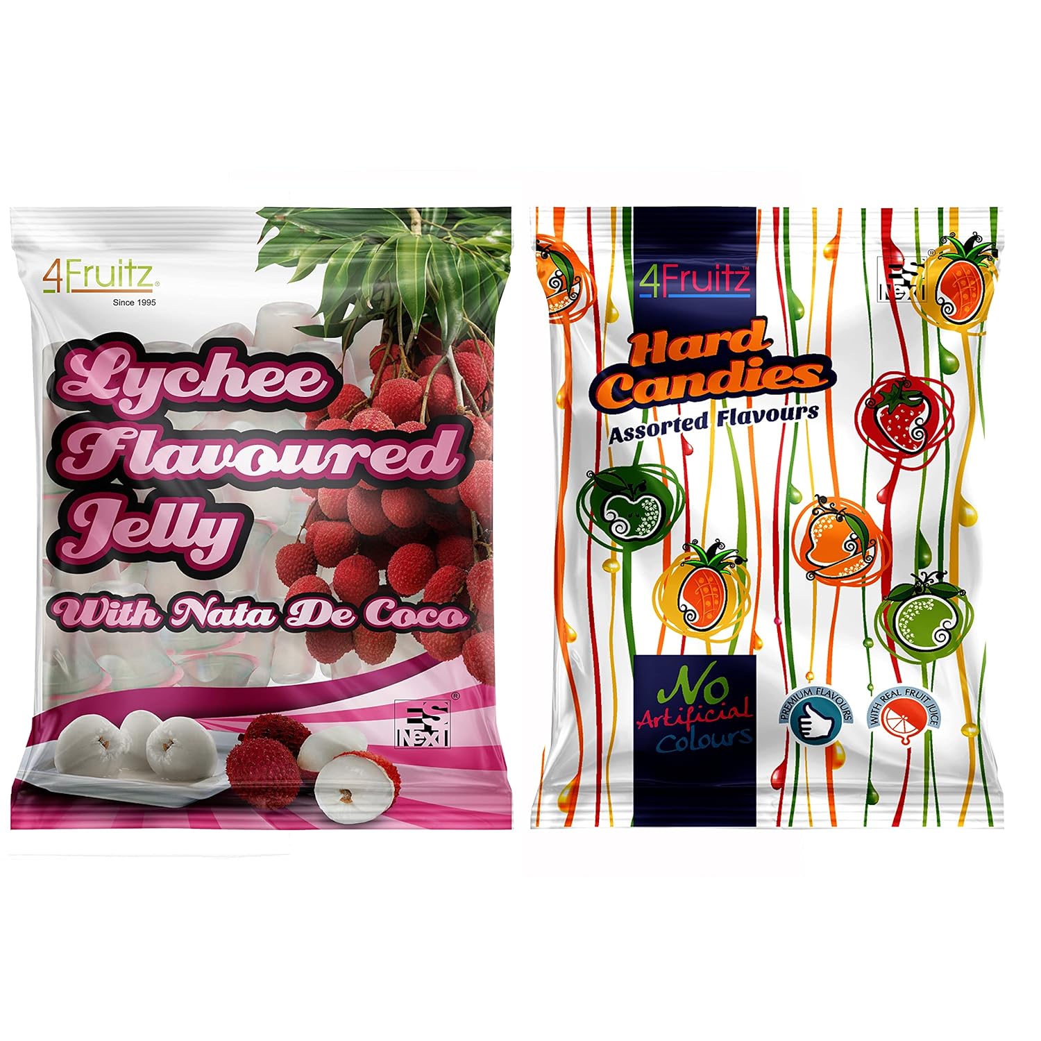 Frix Hard Candies Assorted Flavors & Lychee Jelly (Pack of 2) Amazon