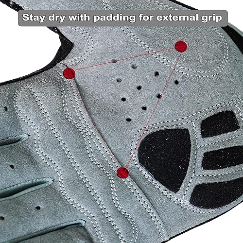 Miniatura 8 de SAWANS Guantes de ciclismo de medio dedo, guantes de ciclismo de montaña de carretera, antideslizantes, amortiguadores, acolchados, transpirables,