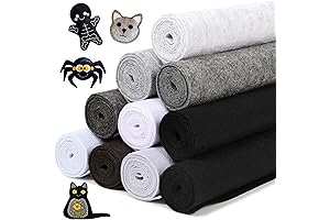 LOTOFUN Black and White Stiff Felt Sheets for Endless Creative Adventures
