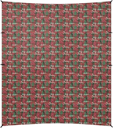 Miniatura 2 de Christmas Red Green Plaid Trees Wishes Easy Setup Beach Tent & Canopy for Backyard and Camping UPF50 Shade Sun Shelter with Sand Shovel, Sandbags