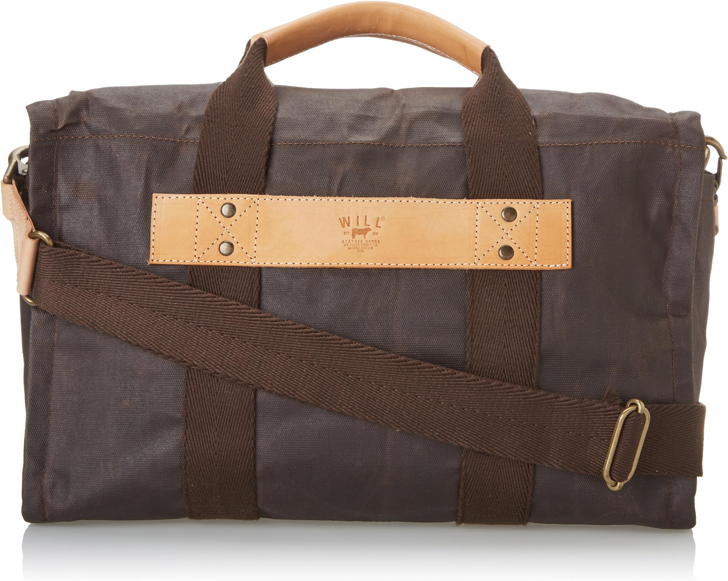 Will Leather Goods Men's Waxed Canvas Duffle, Brown, One Size