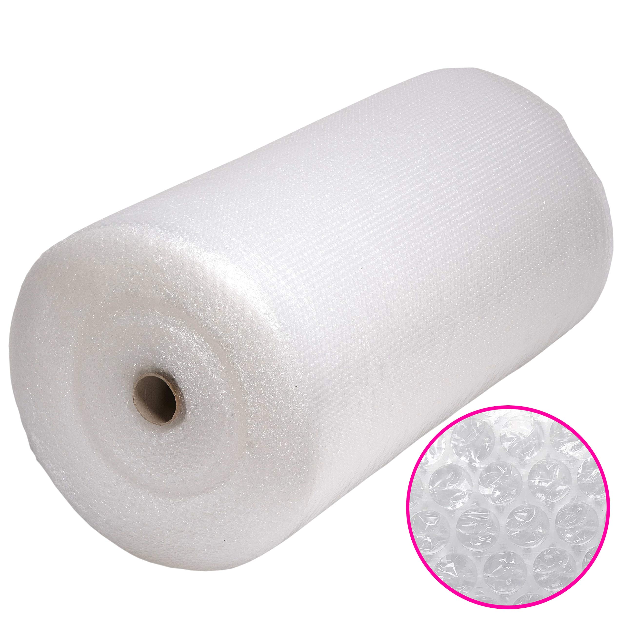 Yaro Luftpolsterfolie 120 cm x 100m - Polypropylen, Transparent, 2-lagig, 50 my, Noppen: 10mm Durchmesser - Verpackungsmaterial