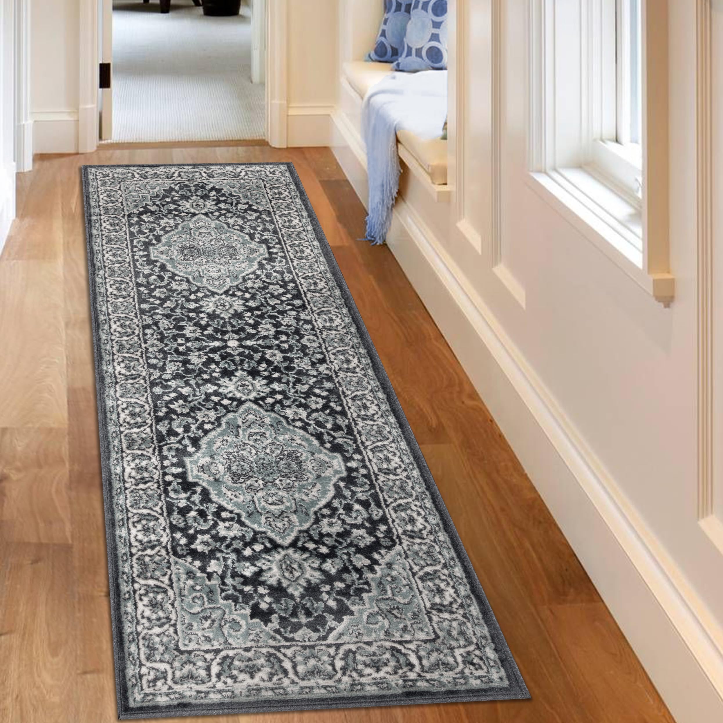 Tapis d'intérieur traditionnel 0,7x3 m pour sol en bois franc