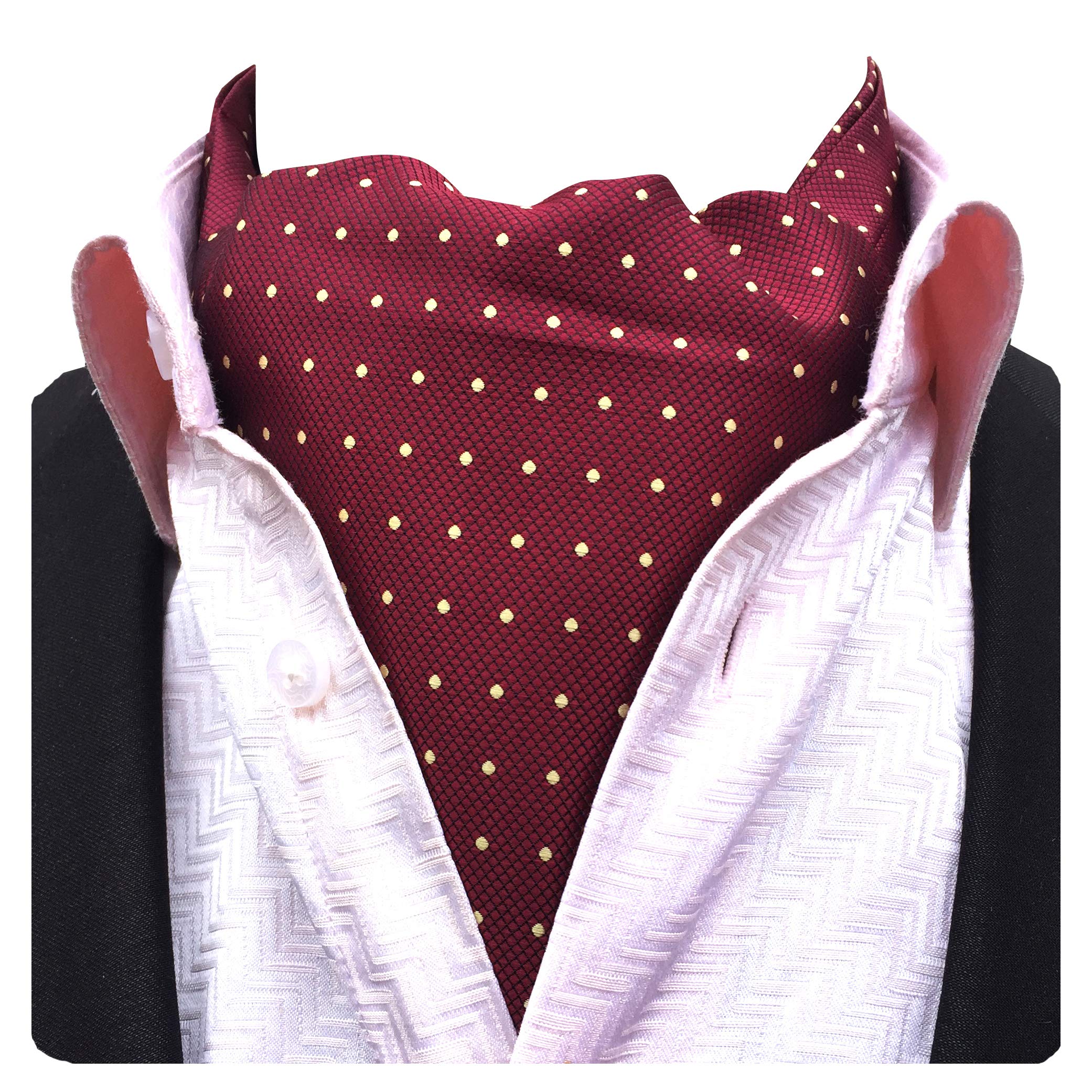 mippo Men's Ascot Paisley Floral Jacquard Woven Gift Cravat Tie-picture-21