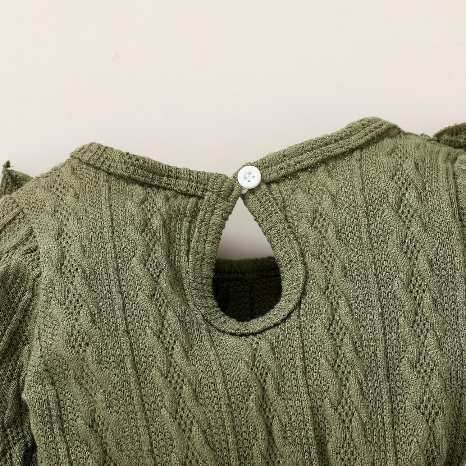 Happy Town Baby Girl Romper Infant Fall Winter Clothes Ruffle Sweater Long Sleeve Bodysuit Jumpsuit and Headband - Image 6