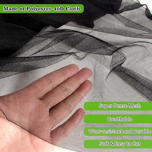 Miniatura 3 de Malla Protectora de 39x10 pies para Jardín, Malla para Mosquitera de Jardín, Barrera contra Moscas y Pájaros, Escondite de Caza para Plantas, Malla