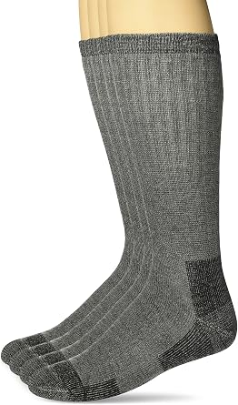 Carolina Ultimate Mens Merino Wool Blend Cushion Mid Calf Socks 4 Pair Pack