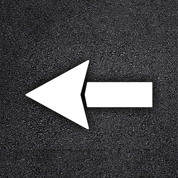 2 Pack Arrow Stencil 1 Piece Parking Lot and Pavement Template 60 Inch Paint Stencil for Roads Highways and Intersections Rugged Materials 3MM Thick Bendable Plastic by Marketing Holders