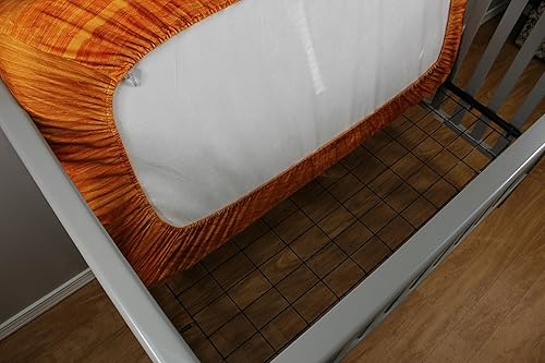 Miniatura 5 de Dear Baby Gear Sábana bajera ajustable para cuna de lujo, colección deportiva, para cancha de baloncesto, 52 x 28 x 10 pulgadas