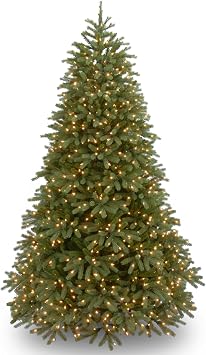 National Tree Company 7.5ft Pre-Lit Jersey Fraser Fir Medium Christmas Tree