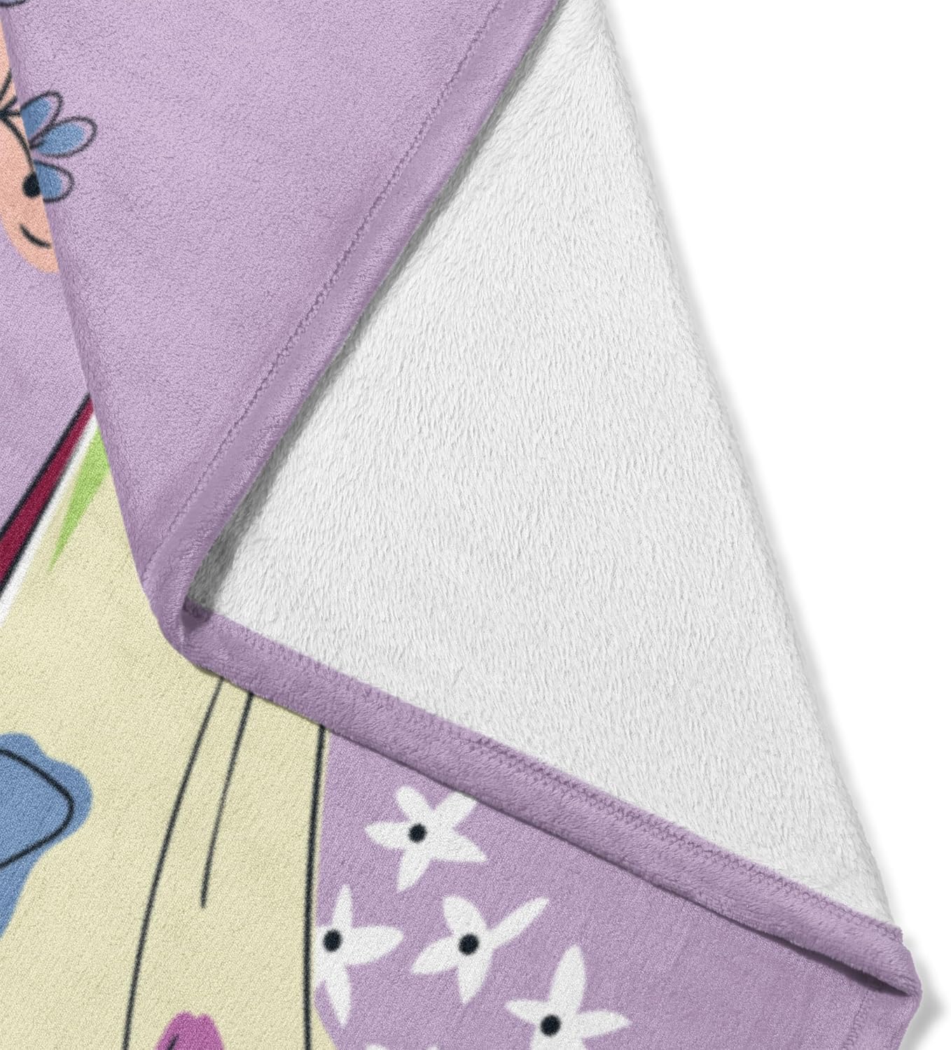 Northwest Disney Princess Silk Touch Throw Blanket, 50" x 60", Flower Fierce