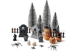 Spooky Halloween Village Scene Ornaments