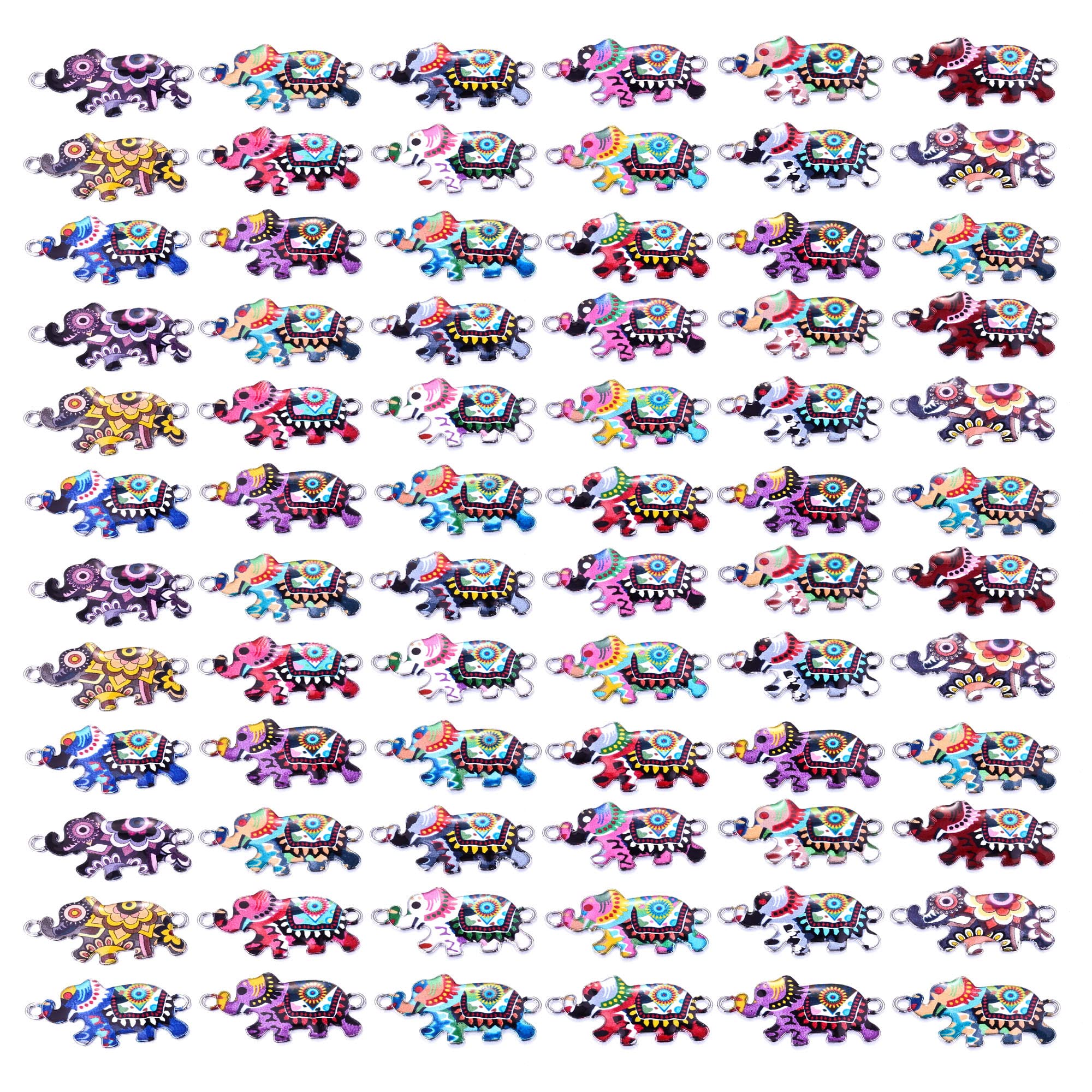 MANLOUFUSHI32Pcs Alloy Elephant Charms Animal Charms Necklace Earring Bracelet Key Chains DIY Jewelry Making 28 * 16mm