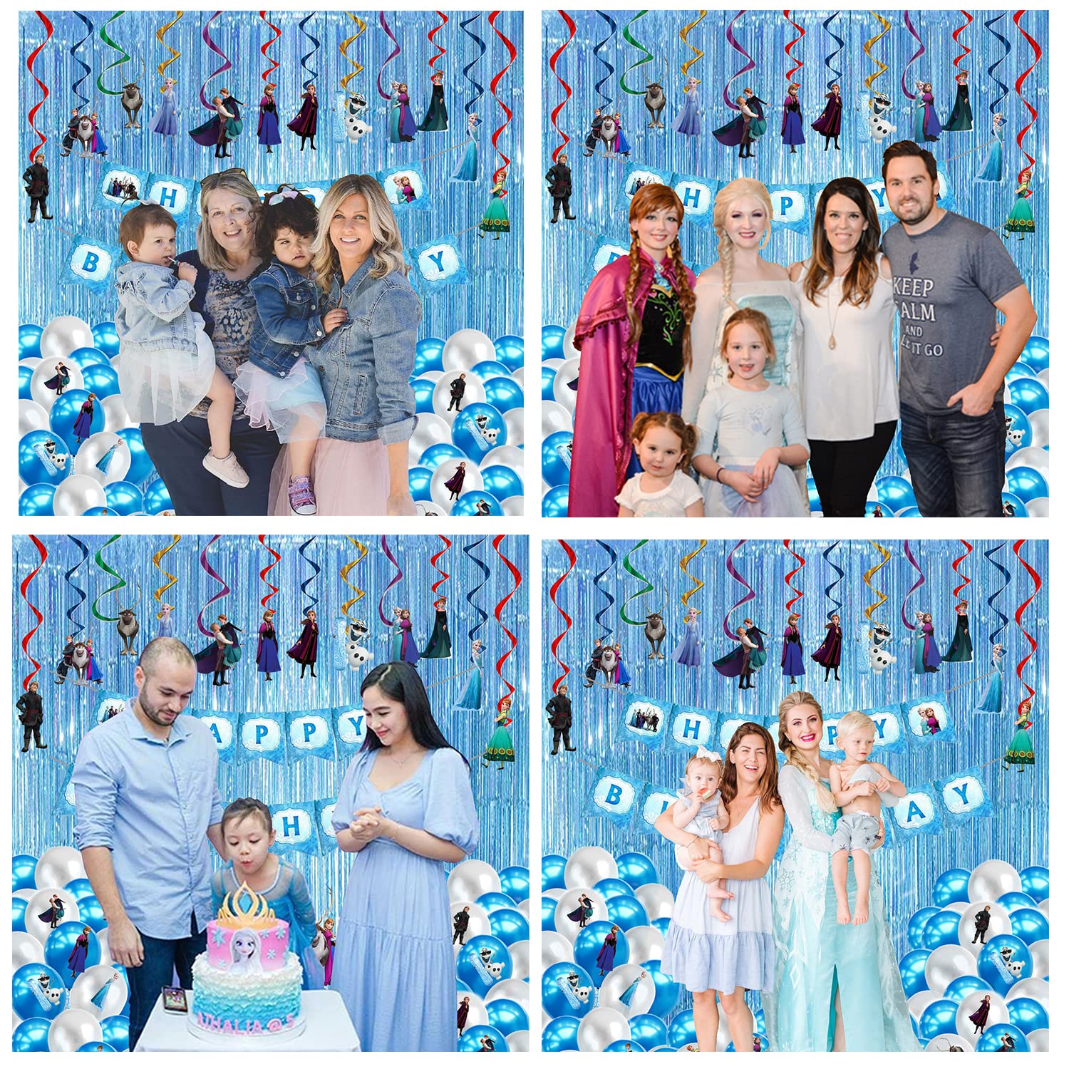 Party Propz Frozen Theme Birthday Decoration for Girls 77Pcs Princess