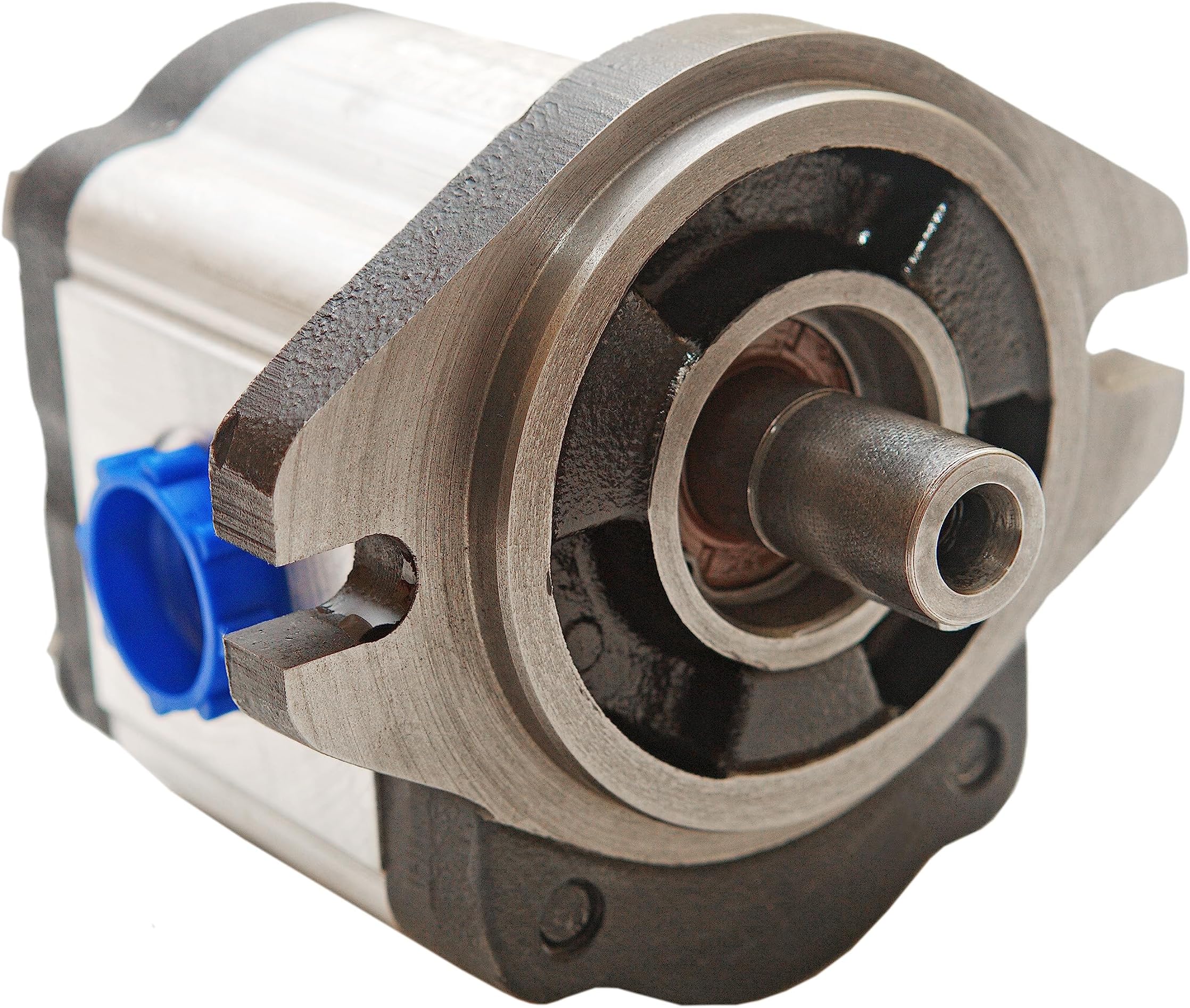 Hydraulic Gear Pump 2-6 GPM Straight 3/4" Keyed Shaft, Aluminum Hydraulic Oil Gear Pump CID 0.38, Hydraulic Fluid Gear Pump SAE A-2 Bolts CW Cast Iron Flange