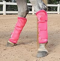 Vista 13 de LEAFOREST Horse Fly Boots Set of 4 - Non Slip Leg Protection for Donkey Mini Pony Draft, Breathable Mesh Fly Boots for Pasture & Barn Use Grey Full