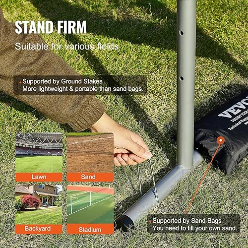 Miniatura 5 de VEVOR 9 Hole Baseball Net, Softball Baseball Training Equipment for Hitting Pitching Practice, Heavy Duty Height Adjustable Trainer Aid with Strike