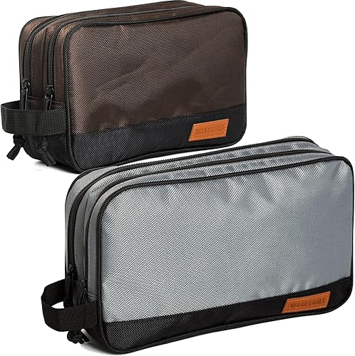 Paquete de 2 bolsas de herramientas con cremallera de 12 pulgadas, bolsa de herramientas pequeña con dos compartimentos, bolsa de herramientas con