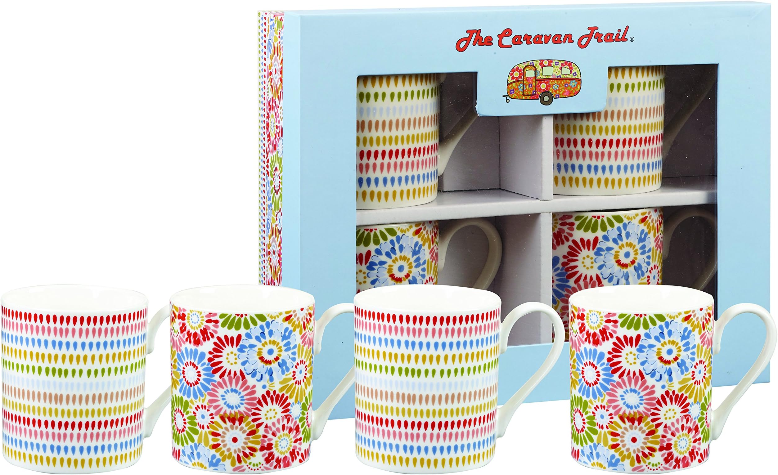 The Caravan Trail LARCH HARBOUR SANDS GIFT SET, Ceramic, Multi-Colour, 39.6 x 25.9 x 19.8 cm